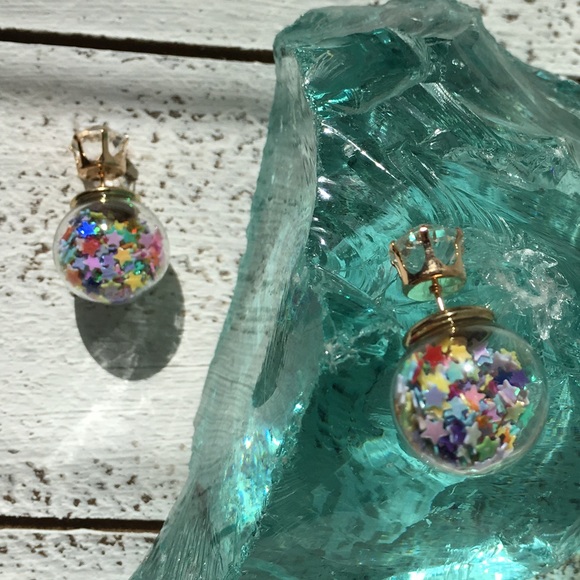 Rainbow Star Double Stud Earrings - Picture 6 of 8